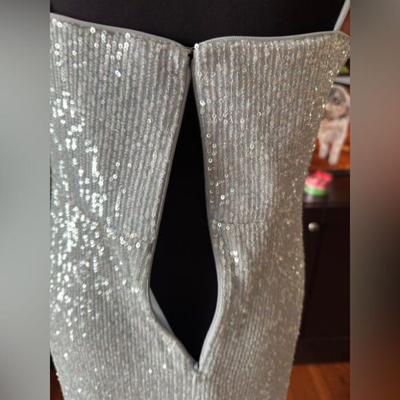 Xscape light blue sequin Evening Gown in size 6 - Picture 8 of 14